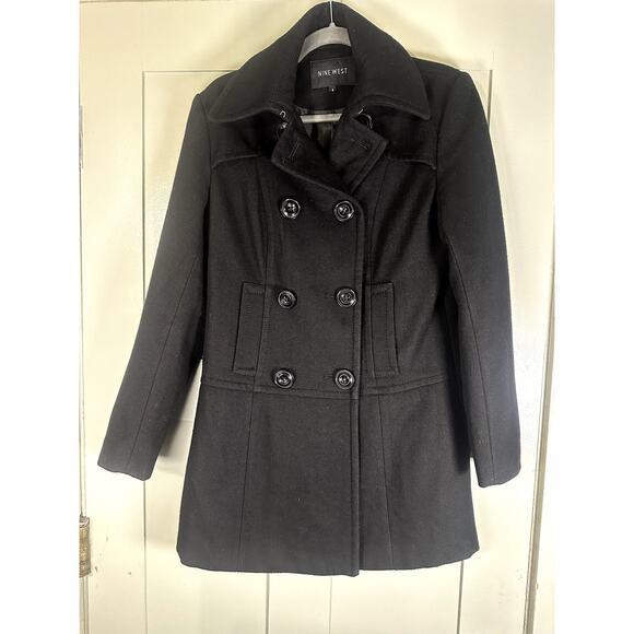 Nine West Black Peacoat Women's Size 8 - Picture 1 of 6